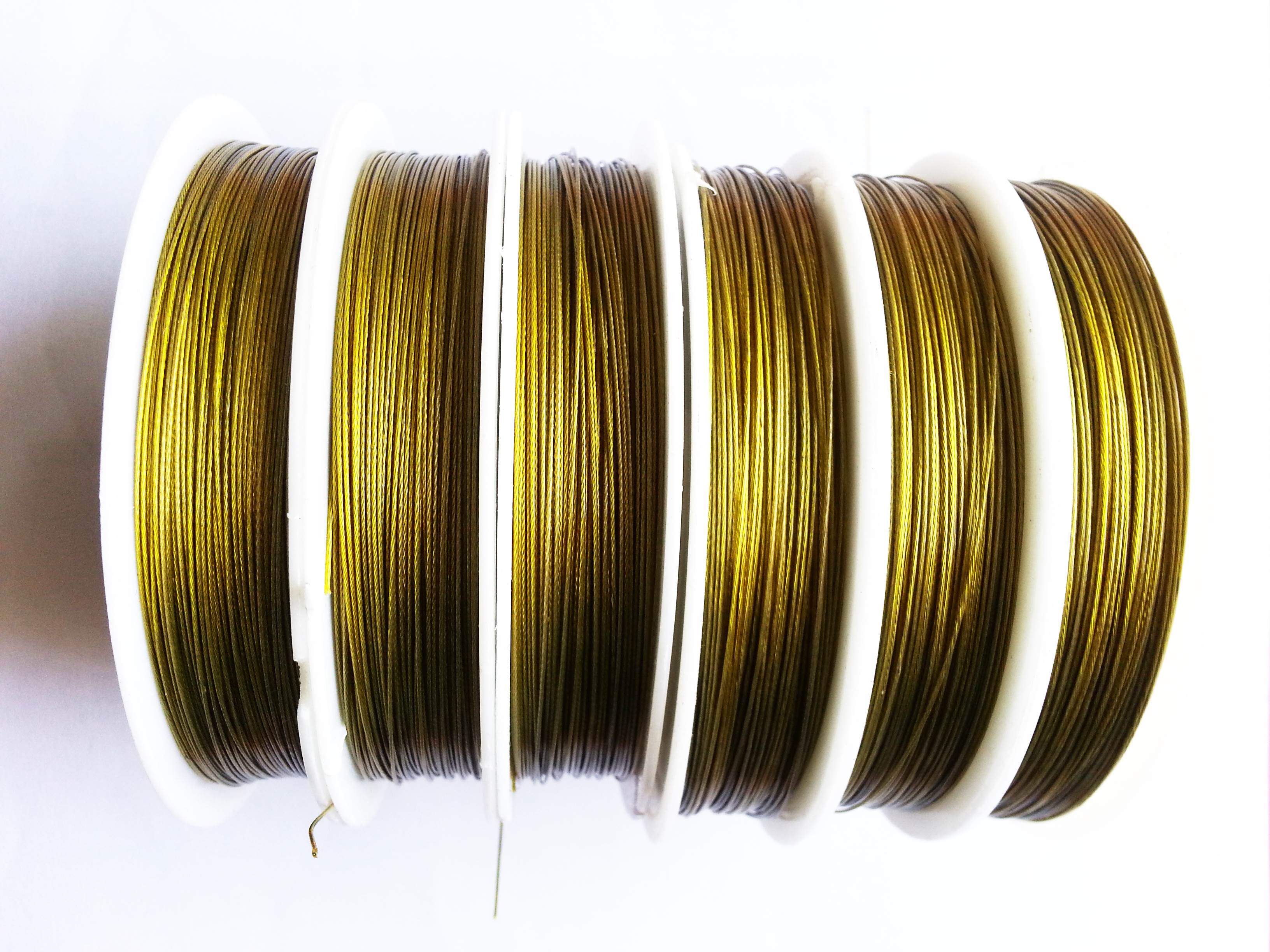 1 Roll/lots 0.3-0.45mm Resistant Strong Line Stainless Steel Wire Tiger  Tail Beading Wire