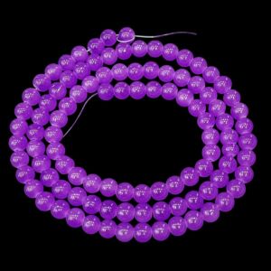 8mm, Glass Beads, Round, Purple