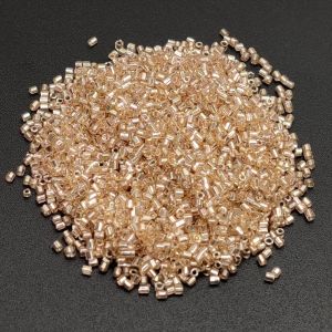 Seed Beads, 14/0, Round Cylinder Shape, Light Peach, Pack Of 25 Grams