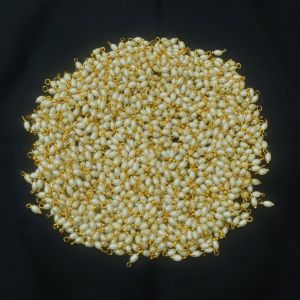 Pearl Loreals, Micro Gold Plated, 2x3mm, Cream, Pack of 10gms