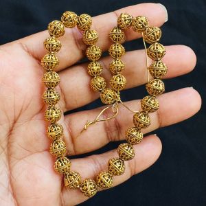 Antique Gold Beads, 6mm, Sold By 1 Pcs