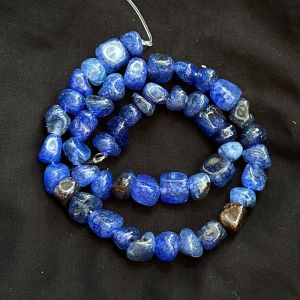 Agate Nuggets, 8-10mm Approx, Dark Blue