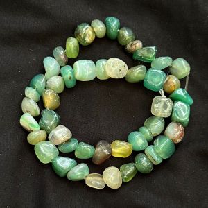 Agate Nuggets, 8-10mm Approx, Light Green Double Shade