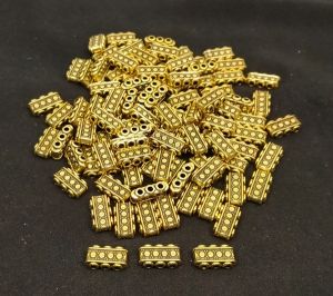 Antique Gold Connector, 3 hole, Bar Shape pack of 10pcs