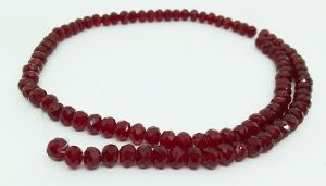 Glass Crystals, Rondelle, 6mm, Maroon