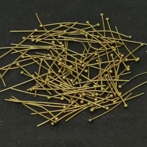 Ball Headpins, Antique Bronze, Pack of 50 Pairs