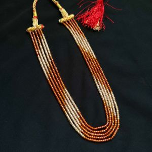 5 Layer Cz Stone Bead Necklace
