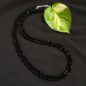 2 Layer Agate Necklace, Black