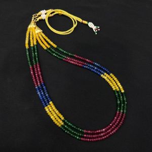 Three Layer Agate Necklace, Multicolor