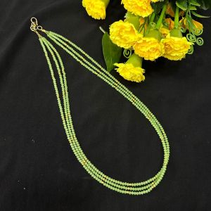 3 Layer Crystal Necklace With Hook, Parrot Green