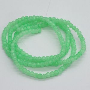 Glass beads, Round, Plain, 4mm, Lite Green