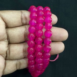 8mm, Glass Beads, Round, Rani Pink