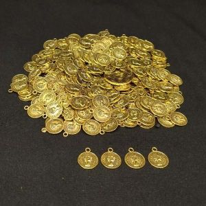 Antique Gold Charms, (Coin), Pack Of 10 Pcs