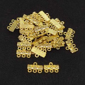 Antique Gold Connector, 3 To 1 Hole, Pack Of 10 Pcs