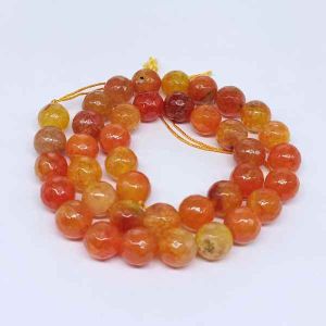 Onyx Stone Beads, 10mm, Round, Orange