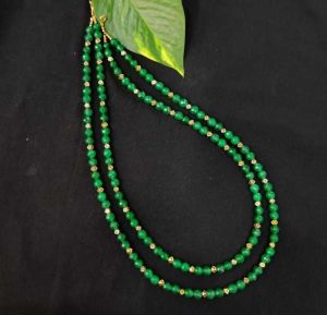 Green 2 Layer Agate Necklace