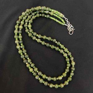 2 Layer Natural Gemstone (Green) Jade Necklace