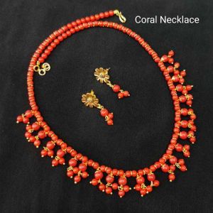 Natural Taiwan Coral Necklace, Orange 