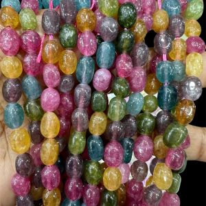 Imitation Multi Tourmaline Oval Beads, 7x9mm, Multicolor