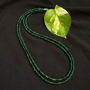 2 Layer Agate Necklace, Dark Green