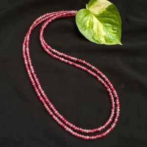 2 Layer Agate Necklace, Dark Pink (Dual Shade)