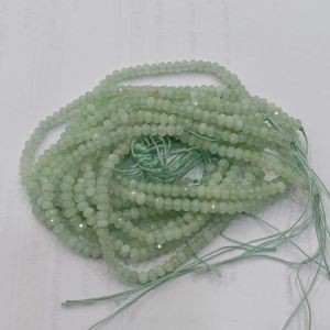 Agate Rondelle, 4x2mm, Pastel Green