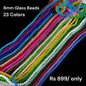 23 Strings of 8mm Glass Beads for Bulk Buyers