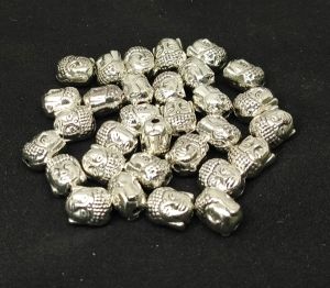 Antique silver spacer bead, Buddha 9x11x8mm