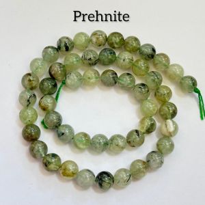 Natural Gemstone Beads, 8mm, Round, Prehnite