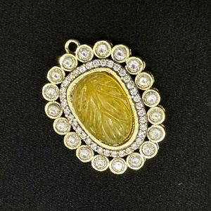  Victorian pendant/Connector, Yellow