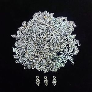 Antique Silver Charms,Diamond Shape Pack Of 25 Grams
