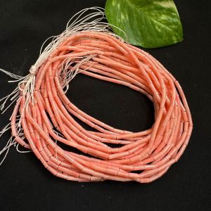 Taiwan Coral Beads, 2x4mm,Tube, Pink