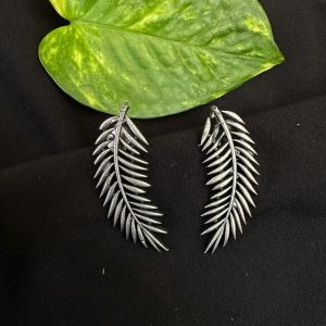 Silver replica ,Leaf Design Earrings