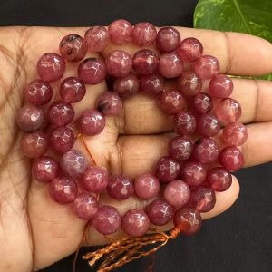 Natural Agate Beads, 8mm, Round, Onion PInk