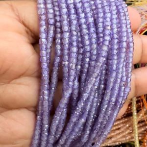 Cubic Zirconia Beads, CZ or Czech beads, Amethyst Purple