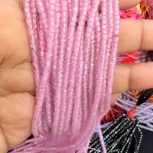 Cubic Zirconia Beads, CZ or Czech beads, Baby Pink