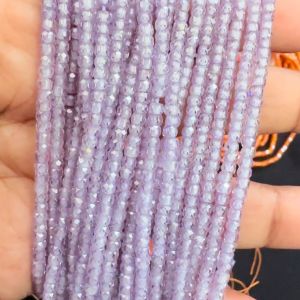 Cubic Zirconia Beads, CZ or Czech beads, Light Purple