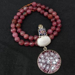 Combo of Gemstone Pendants, 3 mix stones + Agate Beads