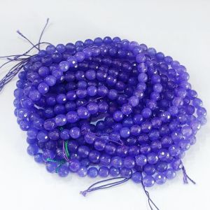 Natural Agate Beads, 8mm, Round, Violet