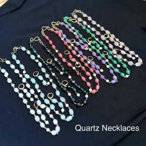Quartz Beads And Shell Pearl Necklace, Assorted, Pack Of 7 Sets