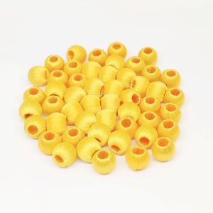 Silk Thread Wrapped beads,Yellow colour,10mm No:52