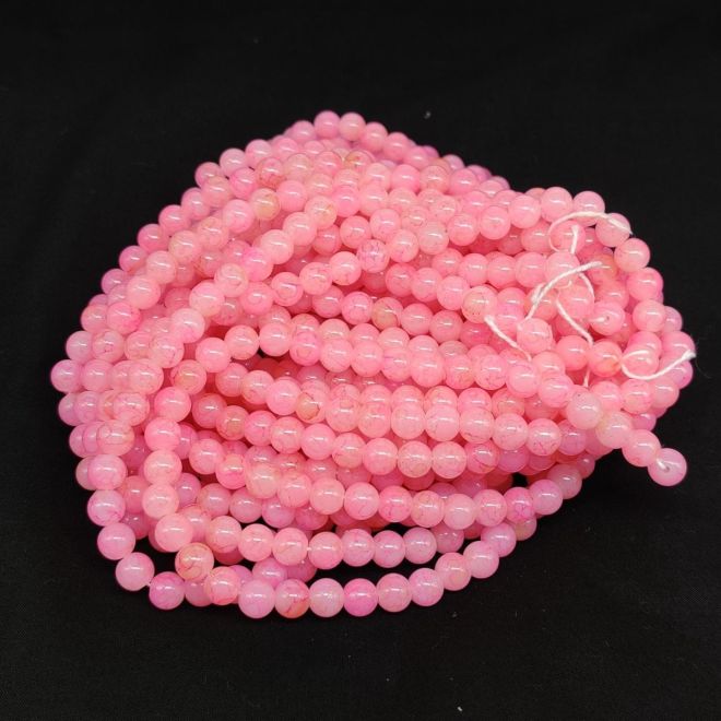 Glass beads of 8mm Light Green and Light Pink beads combo for jewelry –  Storeofarts (ppcreations)