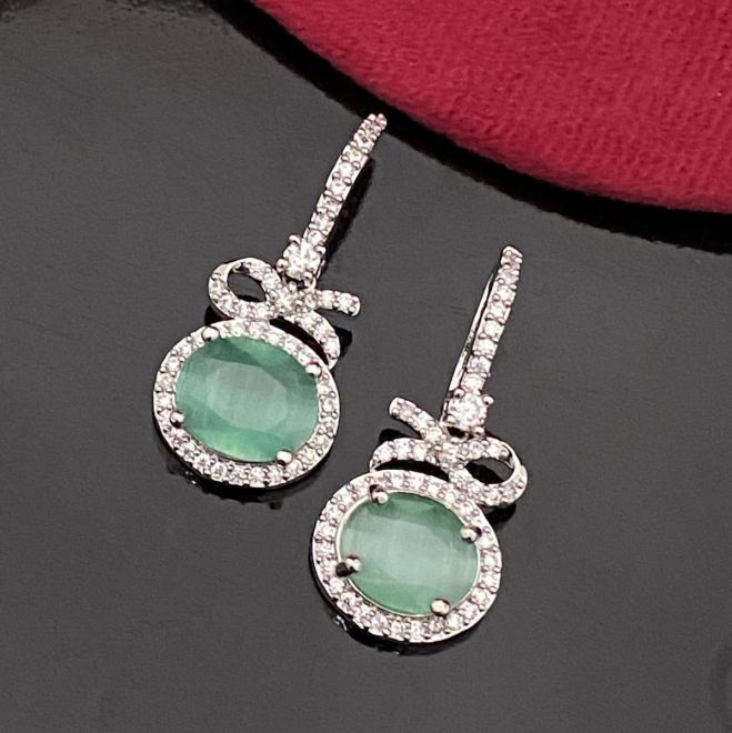 Buy Sea Green Earrings for Women by Zeneme Online | Ajio.com