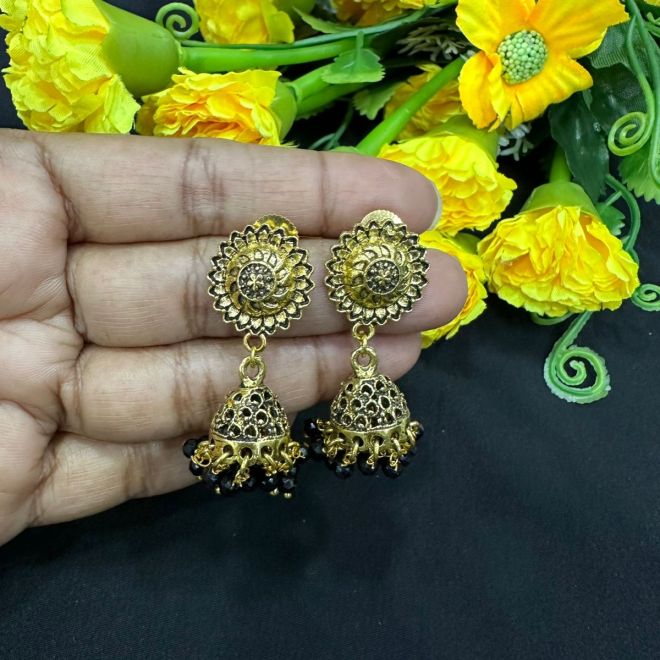 Indian Rajasthani Traditional Gold Oxidised Black Jhumka Earrings Wedding  Jewelry Black and Gold Earring Set Statement Rhinestone Set - Etsy |  Ausgefallener schmuck, Mode ohrringe, Indische ohrringe