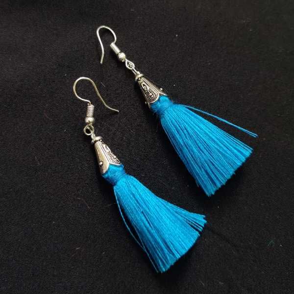 ethnic women's blue peacock earrings turkey| Alibaba.com