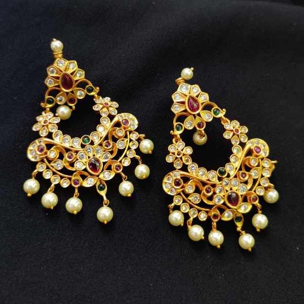 Flipkart.com - Buy Anujeet Fashion Hub Gold Plated Covering Impon AD Stone  Swan Stud Earrings For Women & Girls Copper Drops & Danglers Online at Best  Prices in India