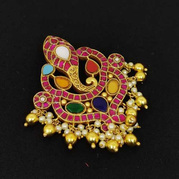 navaratna ganesha pendant