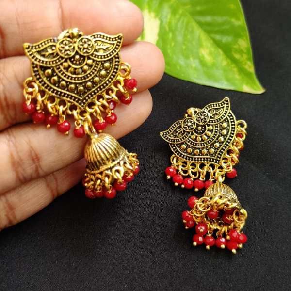 Buy online Gold Brass Jhumka Earring from fashion jewellery for Women by  Vighnaharta for ₹359 at 67% off | 2024 Limeroad.com