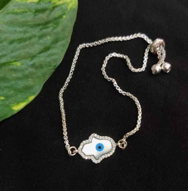 925 Sterling Silver Embrace Protection and Grace with the Evil Eye Bra –  Auory