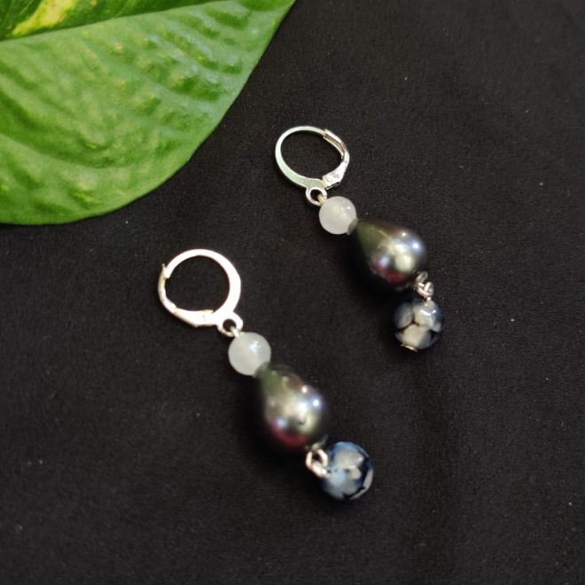 925 Sterling Silver Two-In-One Pearl Earrings | Ovana